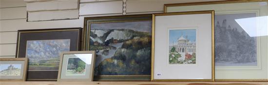 Six works by local artists; Colin Buchanan, L.A.Pugh, Helen Holder, David Holden & Serena Penman